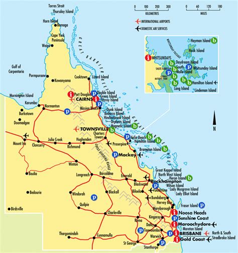 Queensland Tourist Map Cairns Australia