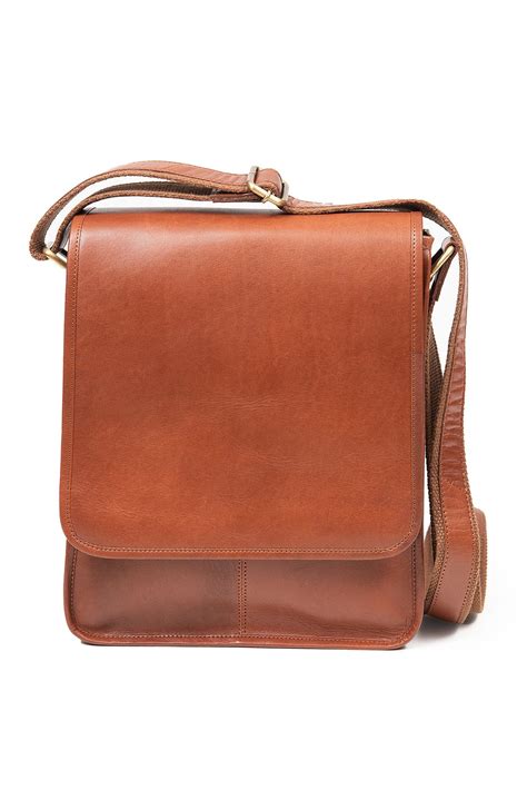 Tinnakeenly Leathers Messenger Bag Tan Leather — Siopa Na Bhfíodóirí