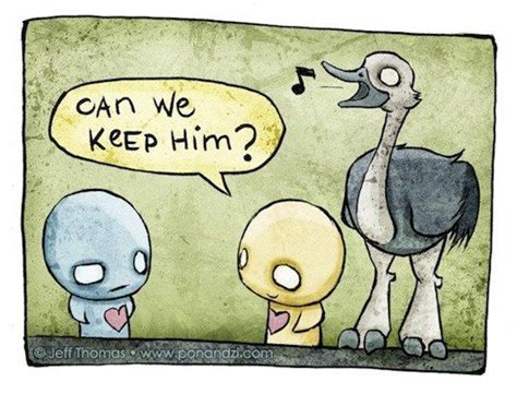 Ponandzi Ostrich By Jeff Thomas Emo Love Cartoon Emo Cartoons Cute Comics