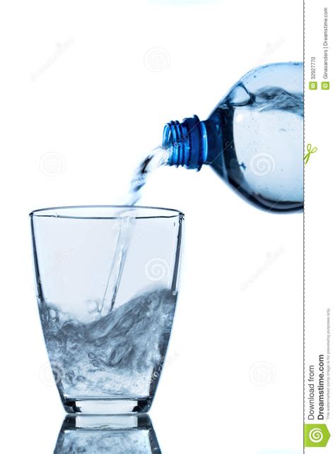 Pour water into a glass stock photo. Image of water ...