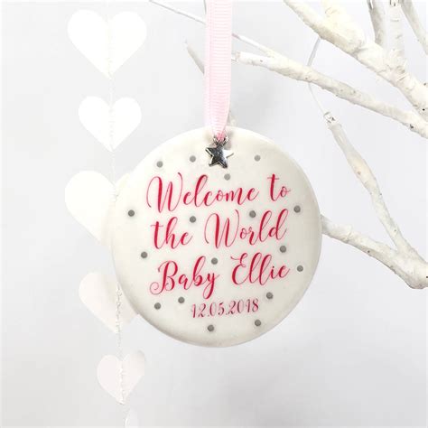 Welcome To The World Baby Girl Keepsake By Parsy Card Co