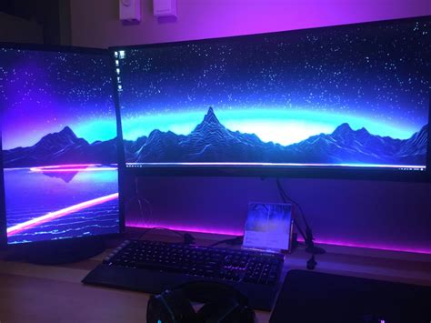 Decided To Try Out Wallpaper Engine With My Two Monitor Monitor