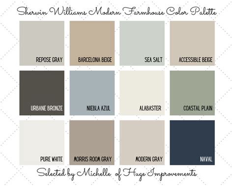 Sherwin Williams Modern Farmhouse Color Palette Farmhouse Color