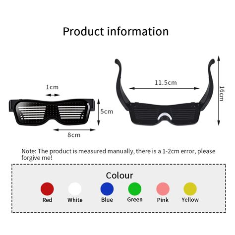 Magic Bluetooth Led Party Glasses App Control Shield Luminous Glasses Usb Charge Diy App Control