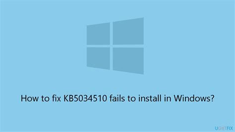 How To Fix Kb Fails To Install In Windows