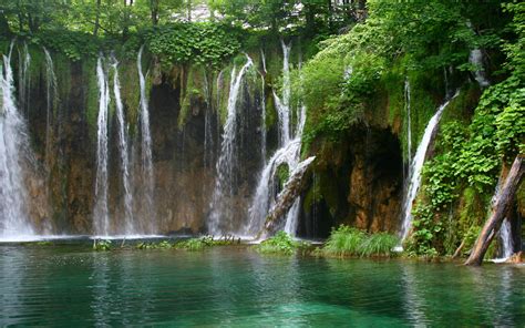 Waterfalls Inside Of Caves Wallpaper