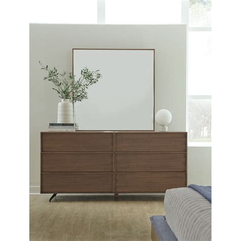 Palliser Kamden 710 456401 Mid Century Modern Dresser And Mirror Set