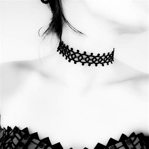 Decoromana Elegant Black Lacy Necklace With Anthracite Miyuki Seed Beads