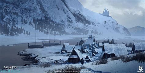Viking Village In Winter Art From Assassins Creed Valhalla Fantasy