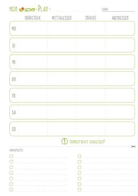 Freebie fur dich zum ausdrucken motorisiert in thailand. Download: Wochenplan für LCHF Mahlzeiten - LCHF - gesundes ...