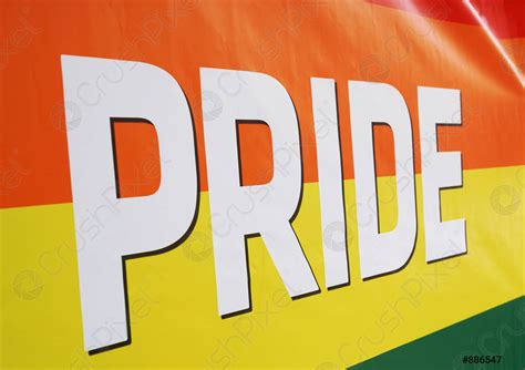 Close Up Regenboog Vlag Op Gay Trots Evenement Stockfoto Crushpixel
