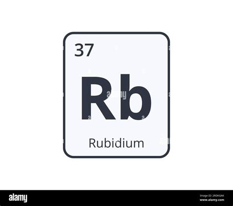 Rubidium Element Symbol Graphic For Science Designs Stock Vector Image