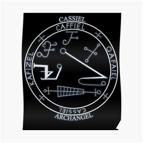 Archangel Cassiel Sigil Seal By Mortal Designs Poster For Sale By