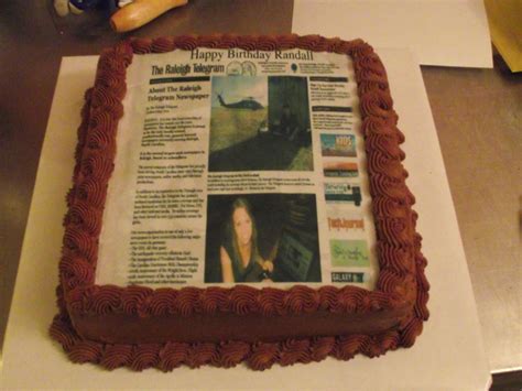 Newspaper Themed Cake Edible Print Edible Printing Good Job Themed