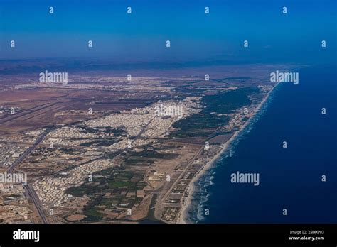 Oman Dhofar Governorate Salalah Aerial View Of Desert City And