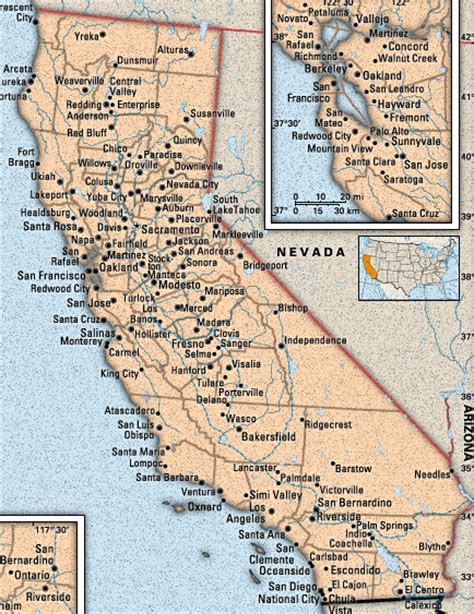California Maps And State Information