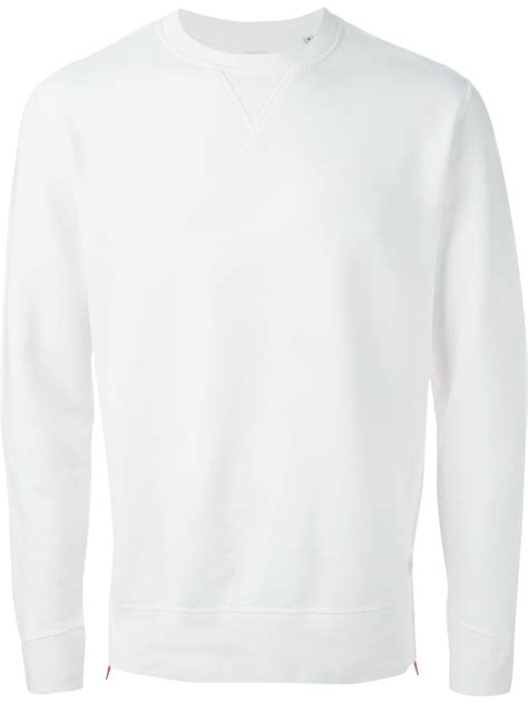 Edwin Crew Neck Sweatshirt In White For Men Lyst