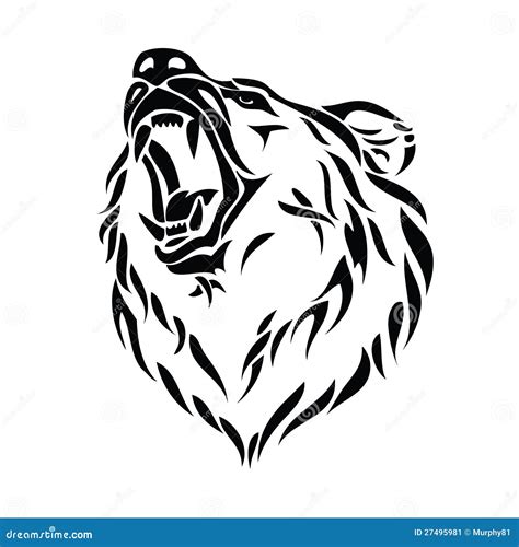 Grizzly Bear Silhouette Shape Signed Logo Isolated Vector Illustration Cartoondealer Com