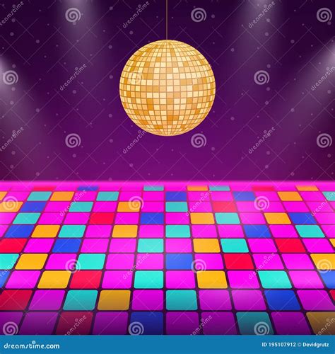 Dance Floor Night Disco Parties Retro Vintage Neon Grid Dance Floor