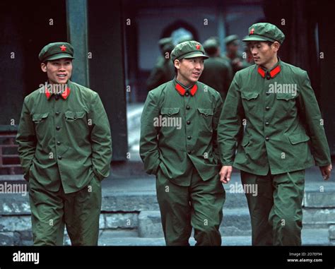 Peoples Liberation Army Soldiers Ming Tomb Beijing China 1980