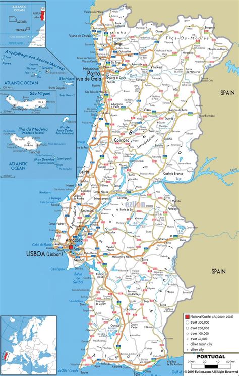 تحريك الخريطة باستخدام مؤشر الماوس. البرتغال خريطة المدن - خريطة مدن البرتغال (جنوب أوروبا ...