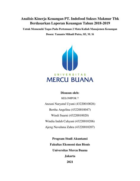 Maybe you would like to learn more about one of these? (PDF) Analisis Kinerja Keuangan PT. Indofood Sukses Makmur ...