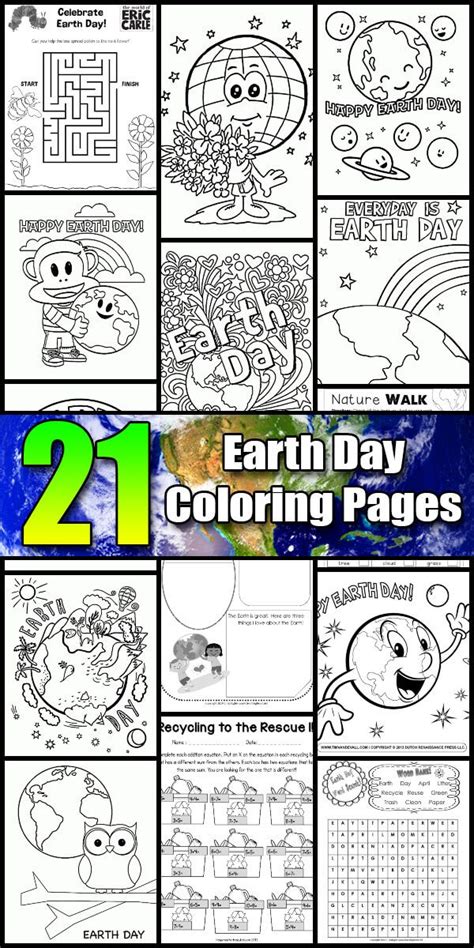 21 Printable Earth Day Coloring Pages Holiday Vault Earthday Earth