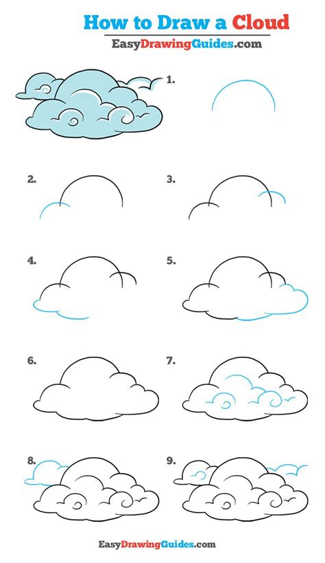 How To Draw Clouds Really Easy Drawing Tutorial Drawing Tutorial