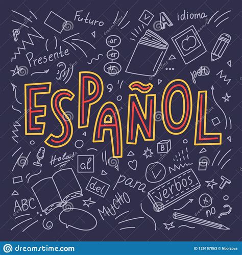 Espanol stock vector. Illustration of espanol, tongue - 129187863