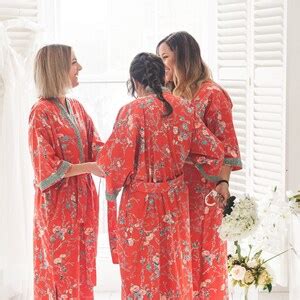 Parisian Rouge Long Kimono Etsy