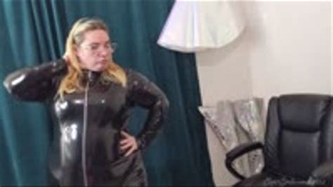 Vinyl Collection Catsuit Try On Multi Cam Curvy Fetish Princess
