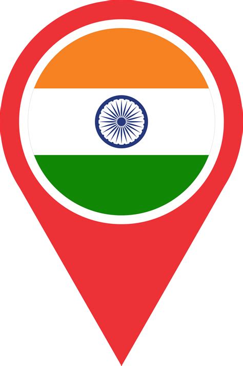 Índia Bandeira Pin Mapa Localização Png 22120415 Png