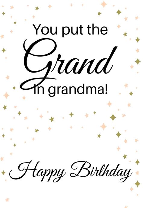 Happy Birthday Cards For Grandma Printable Printable Birthday Cards