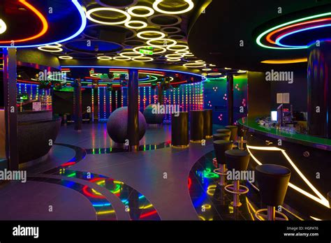 ROTTERDAM, THE NETHERLANDS - NOV 24, 2016: Nightclub on board of the