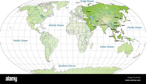 Scheda Atlas Mappa Del Mondo Mappa Asia Carta Contorno Globe Il