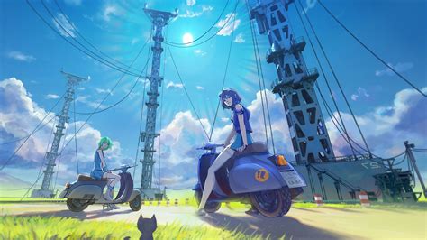 Wallpaper Landscape Anime Grass Sky Electricity Leisure