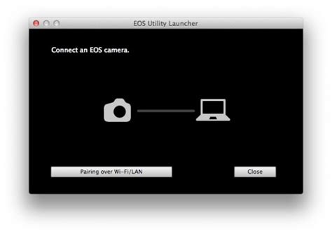 You also have the option to. WiFi pairing your WiFi EOS camera with EOS Utility 3.0