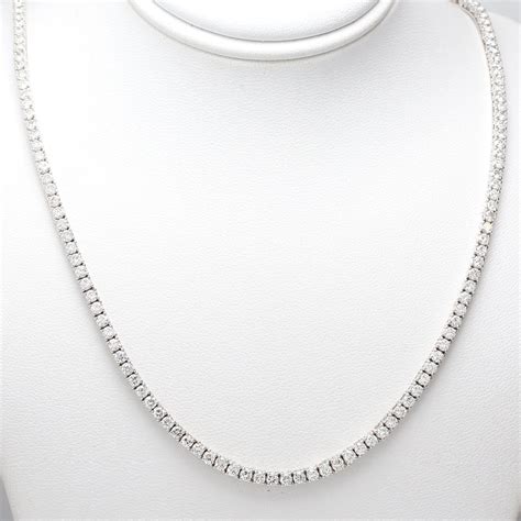 709ctw Round Brilliant Cut Diamond Riviera Necklace Goldstein Diamonds