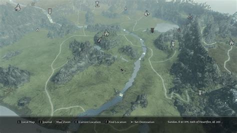 Skyrim Map With Roads