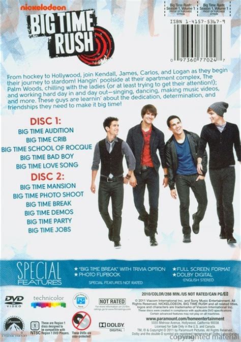 Big Time Rush Season One Volume One DVD 2009 DVD Empire