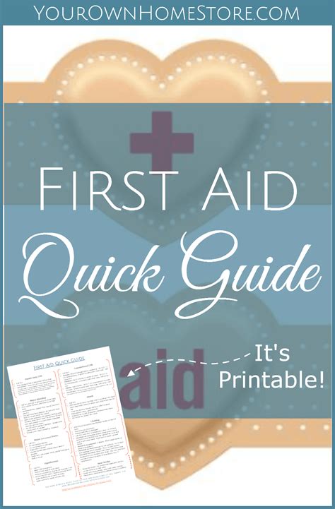 Printable First Aid Guide Cards