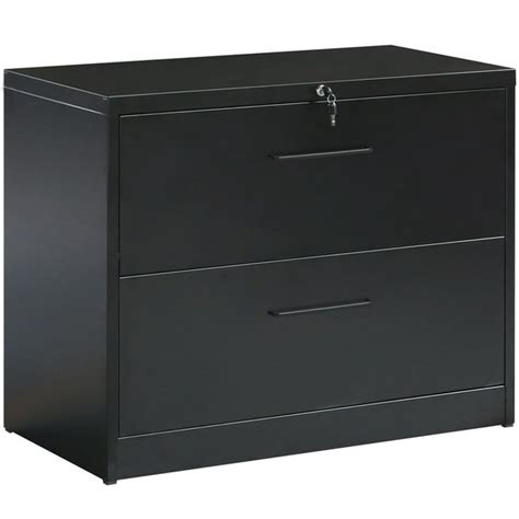 Secure Steel Locking Filing Cabinet Lateral 2 Drawers File Cabinet For