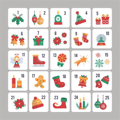 15 Best Free Printable Christmas Calendar Numbers Printablee Free