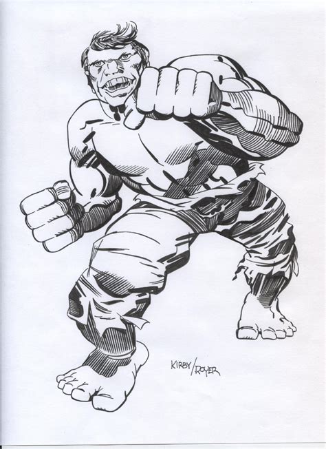 Royer Mike Based On Jack Kirby Pencils The Hulk In Stephen