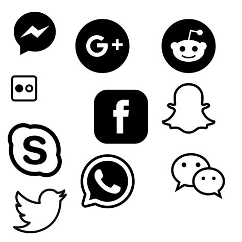 Social Media Icons Svg Dxf Png Bundle 19 Social Media Etsy