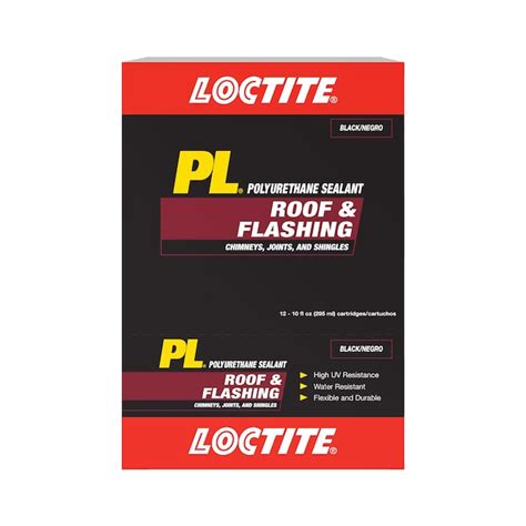 Loctite Pl Roof And Flashing 10 Oz Black Paintable Polyurethane Caulk In