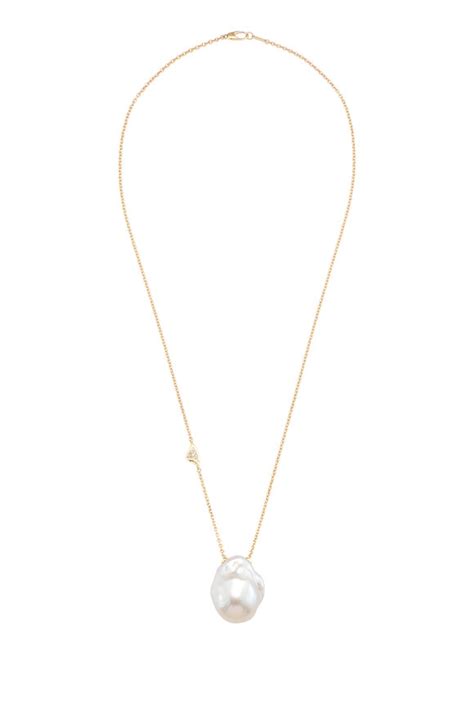 Mizuki 14k Gold Baroque Freshwater Pearl Necklace