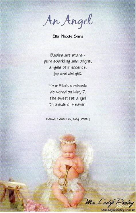 A precious little angel to cherish and love. we waited at the right time, our princess came from god. we will be happy with our marriage now. Baby angel Poems