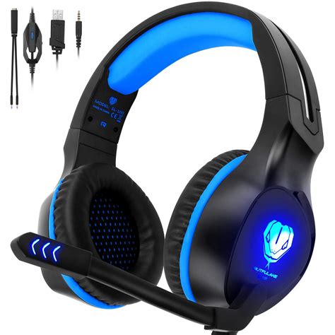 Qcoqce Xbox One Headset Gaming Headset Ps4 With Microphone And Led