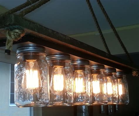 Mason Jar 6 Light Edison Hanging Lamp 7 Steps With Pictures